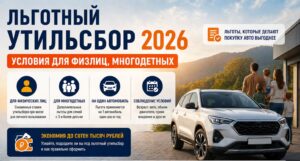Льготный утильсбор 2026: условия для физлиц, многодетных и участников СВО