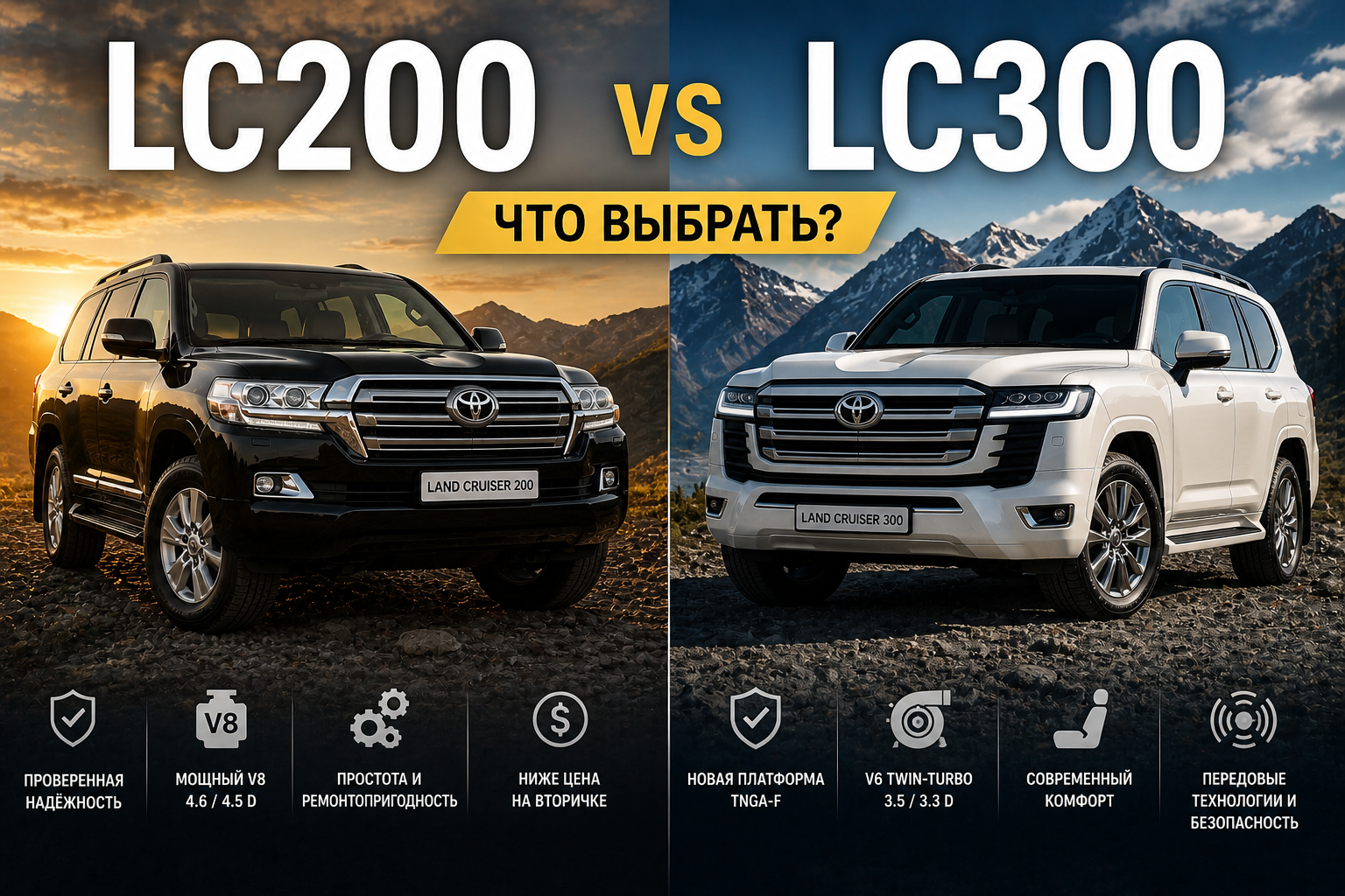 Что выбрать: LC200 или LC300?

