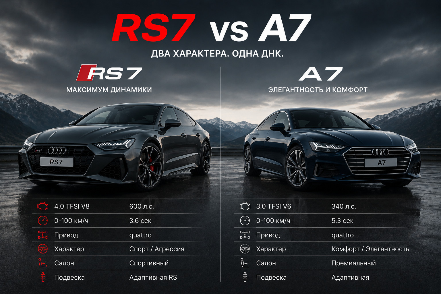 RS7 vs A7