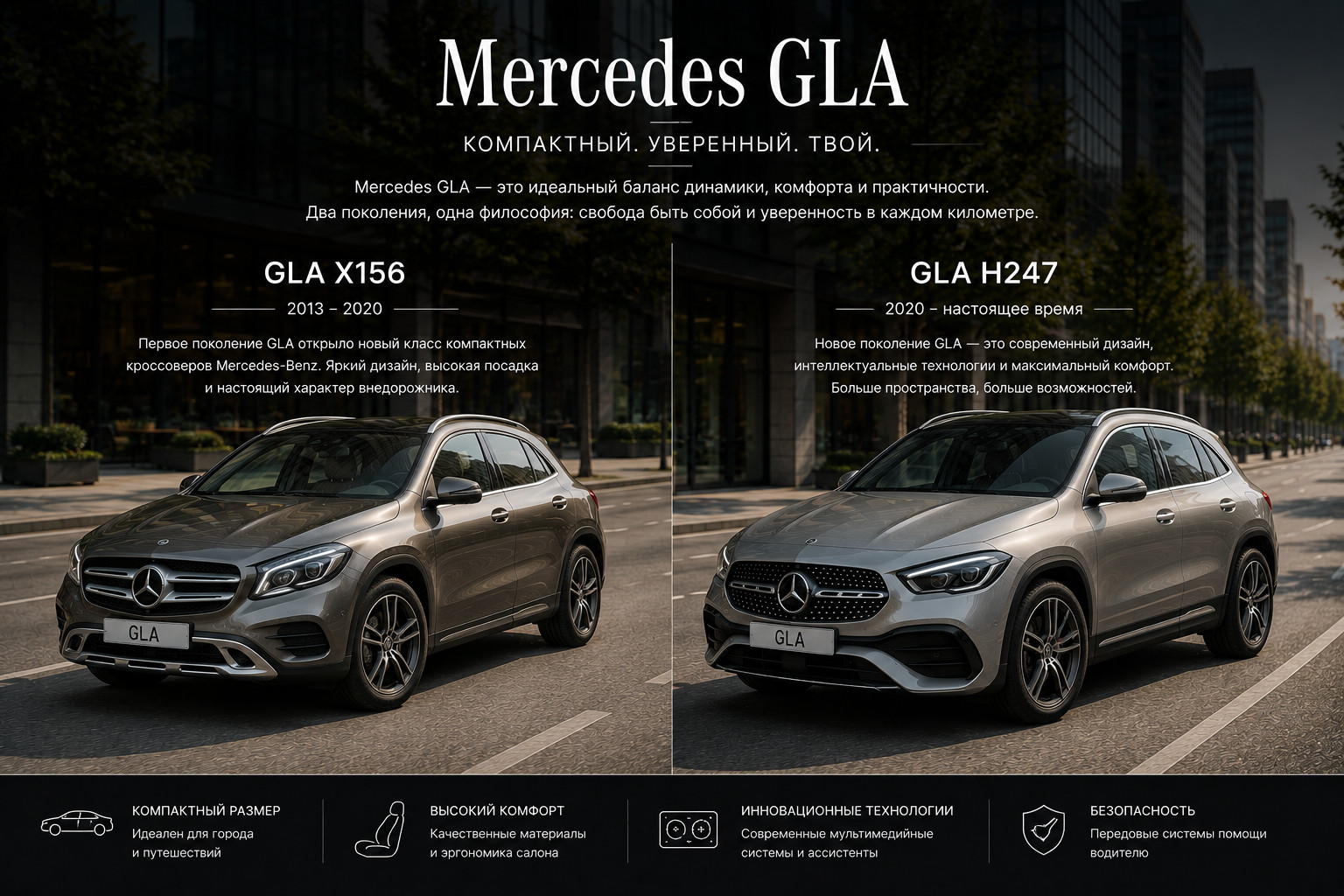 Два поколения GLA: X156 и H247