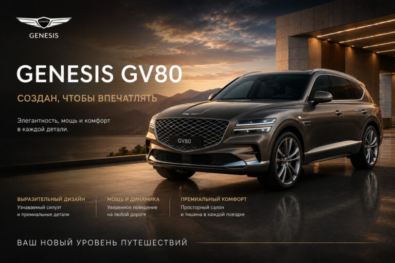 Genesis GV80: цена, комплектации и покупка из Кореи в 2024