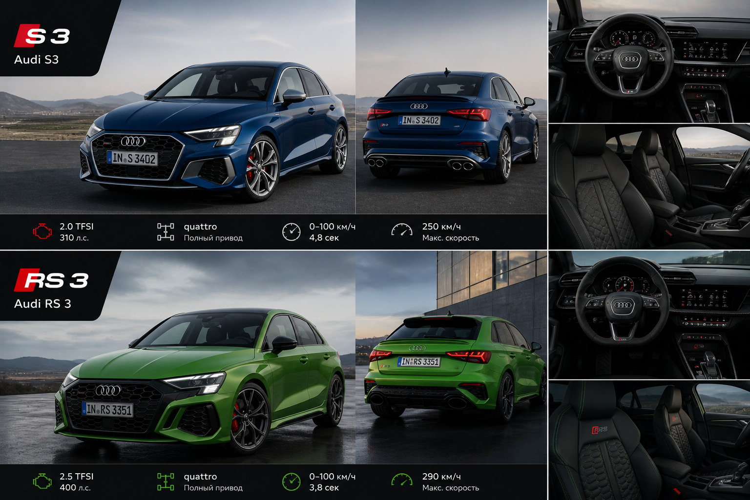 Audi S3 vs Audi RS 3