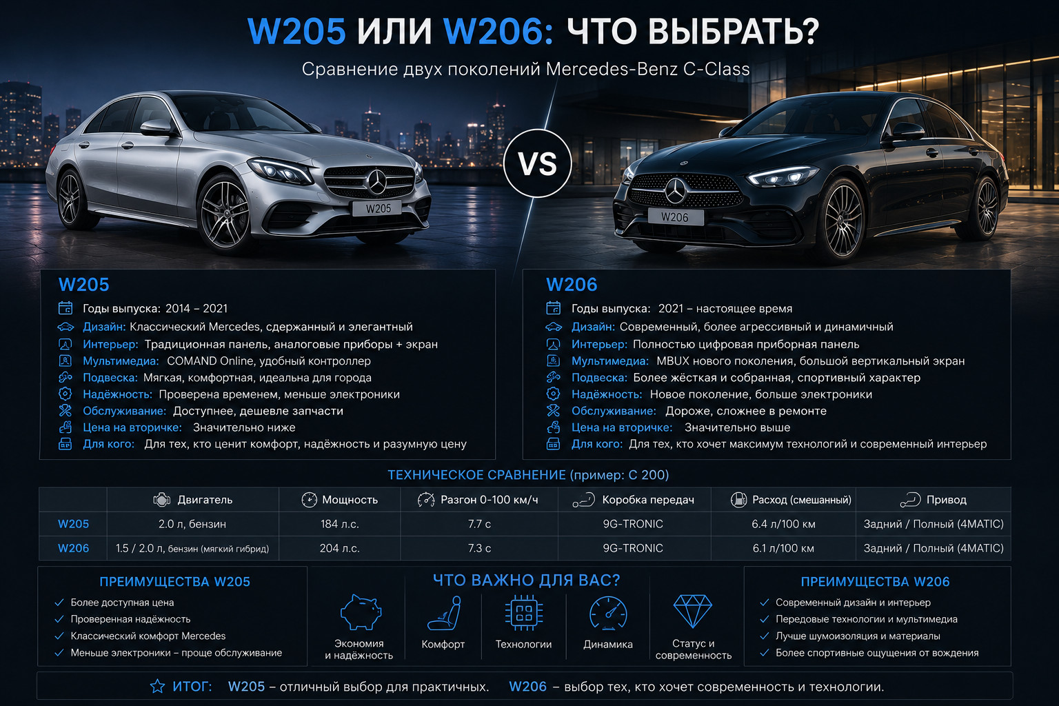 W205 или W206